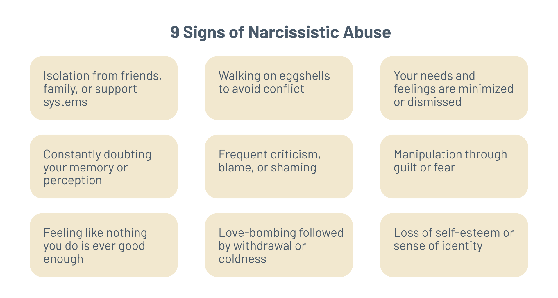 9 signs you may need Therapy for Narcissistic Abuse
